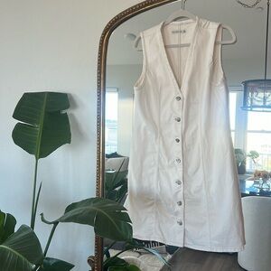 NWOT Abercrombie and fitch denim button down sleeveless dress size large tall
